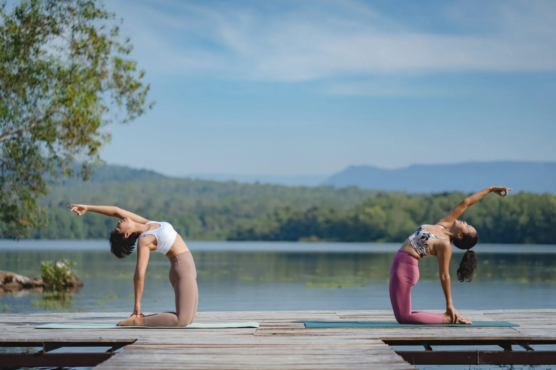 Beautiful,Attractive,Asian,Woman,Practice,Fitness,Yoga,Pose,On,The