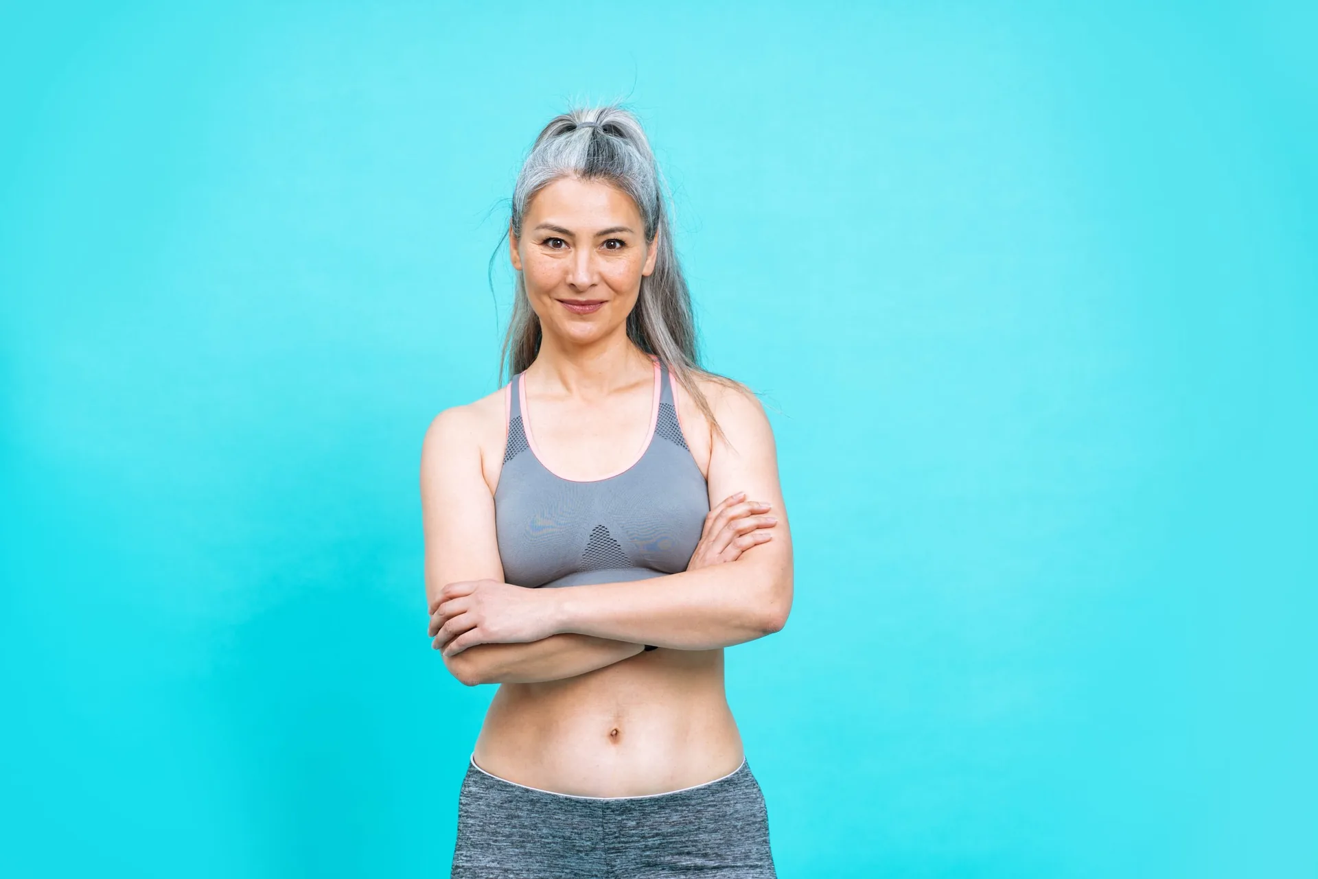 beautiful-middle-aged-woman-making-sport