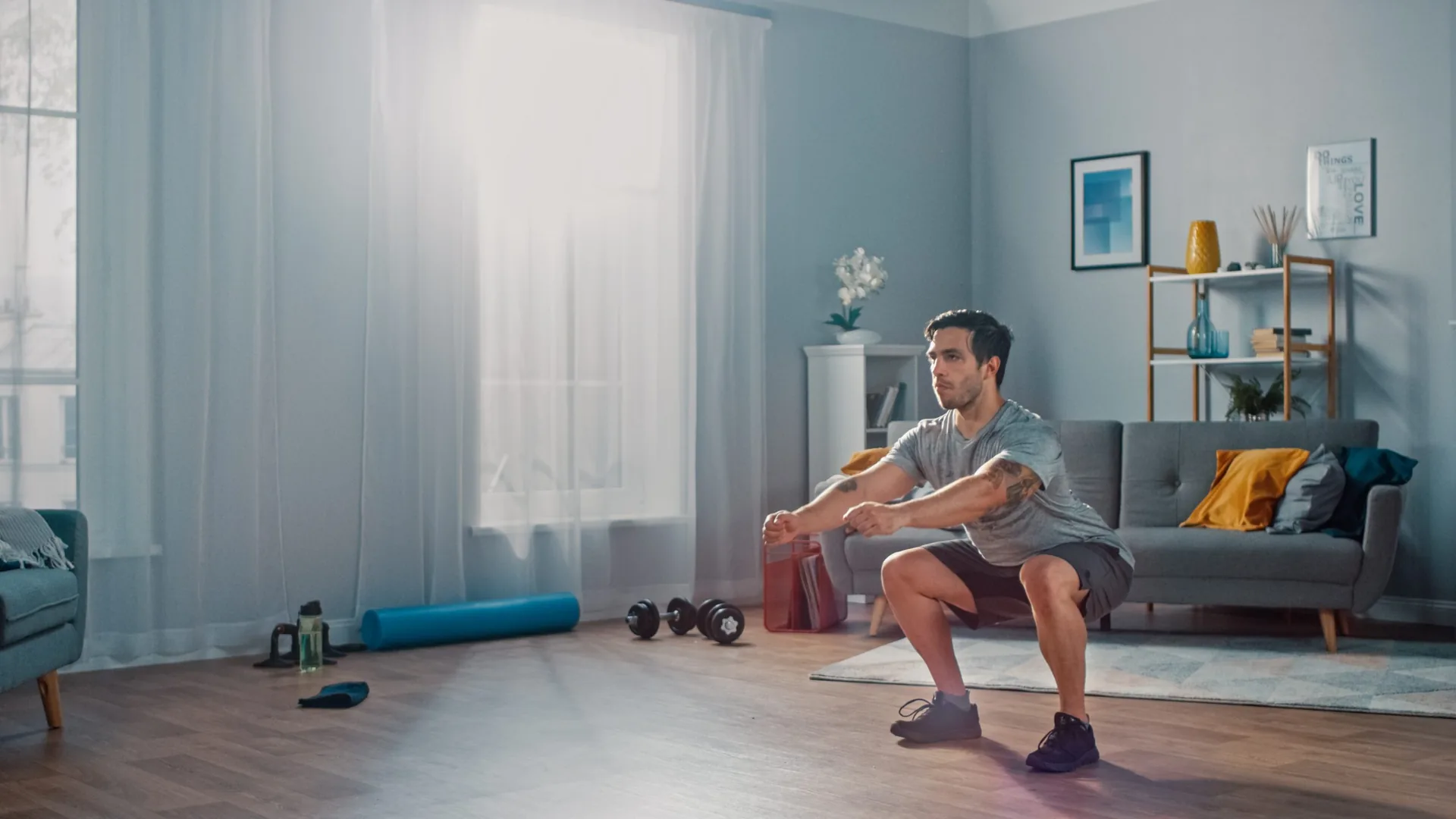 muscular-athletic-fit-man-tshirt-shorts