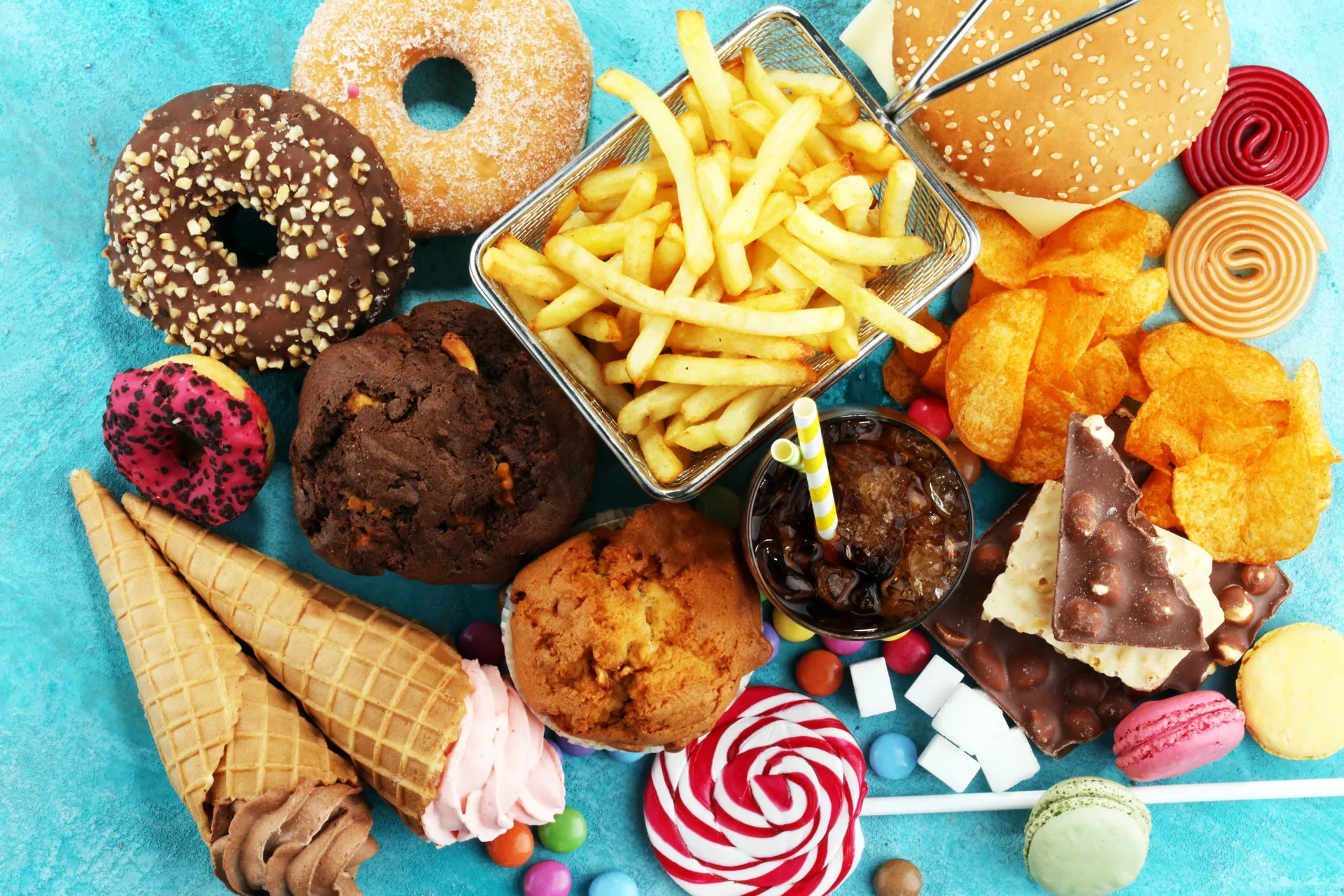 unhealthy-products-food-bad-figure-skin
