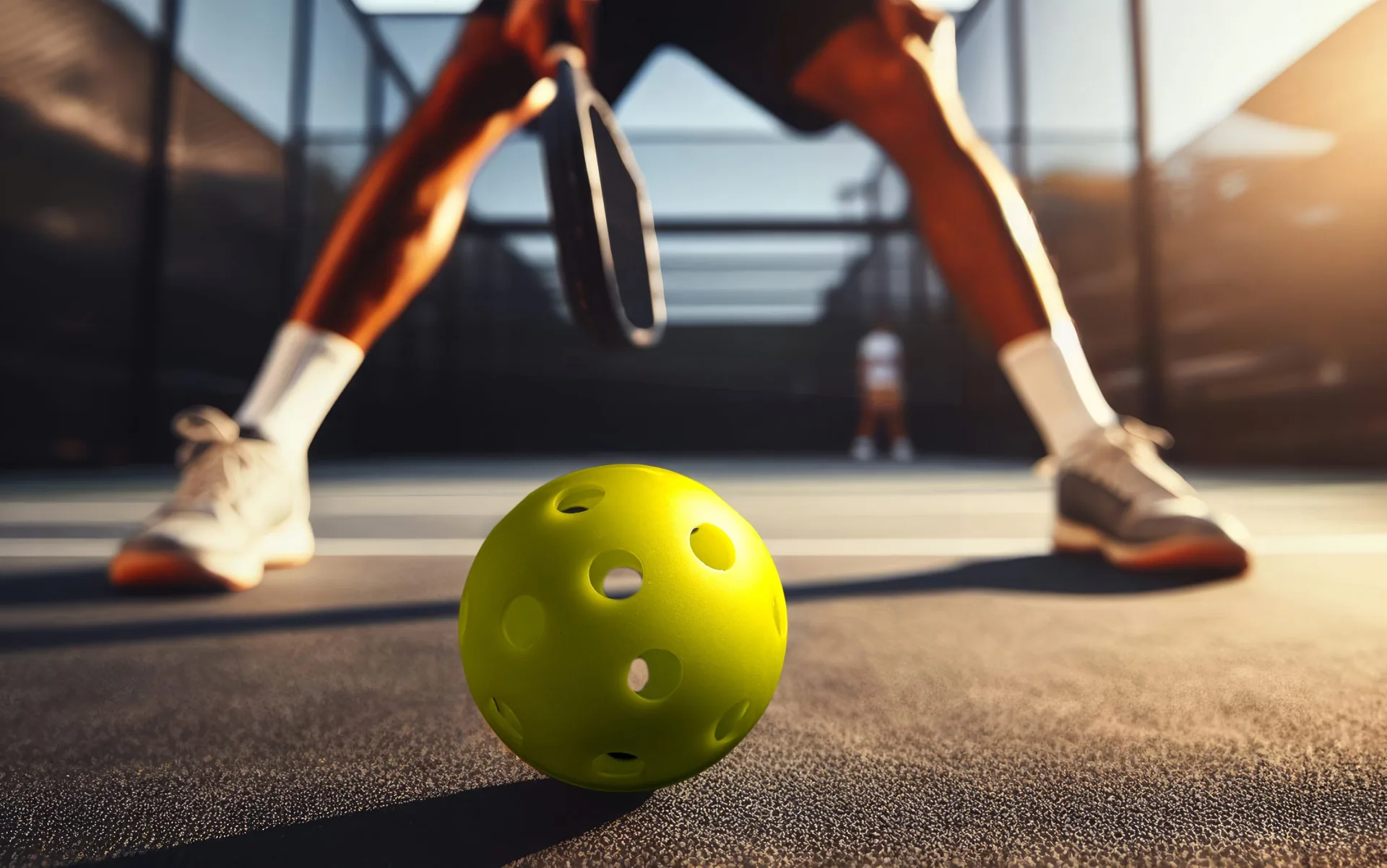low-angle-view-pickleball-game
